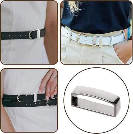 Tazweeq 4 Pcs Groove Belt Keepers, Stainless Steel Brass Alloy Loops Anti Slip Black Men's Belt Buckle Accessories, 1.5 Inches(38mm-40mm) Tazweeq 4 Pcs Groove Belt Keepers, Stainless Steel Brass Alloy Loops Anti Slip Black Men's Belt Buckle Accessories, 1.5 Inches(38mm-40mm)