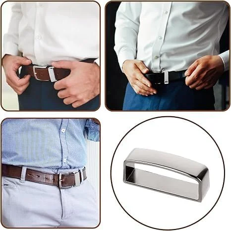 Tazweeq 4 Pcs Groove Belt Keepers, Stainless Steel Brass Alloy Loops Anti Slip Black Men's Belt Buckle Accessories, 1.5 Inches(38mm-40mm) Tazweeq 4 Pcs Groove Belt Keepers, Stainless Steel Brass Alloy Loops Anti Slip Black Men's Belt Buckle Accessories, 1.5 Inches(38mm-40mm)