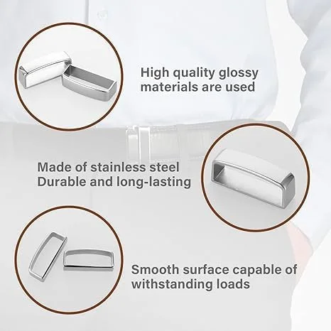 Tazweeq 4 Pcs Groove Belt Keepers, Stainless Steel Brass Alloy Loops Anti Slip Black Men's Belt Buckle Accessories, 1.5 Inches(38mm-40mm) Tazweeq 4 Pcs Groove Belt Keepers, Stainless Steel Brass Alloy Loops Anti Slip Black Men's Belt Buckle Accessories, 1.5 Inches(38mm-40mm)