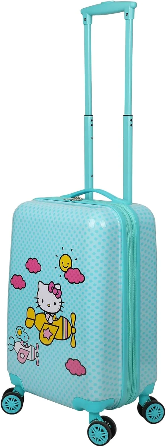 چمدان چرخ دار کودکانه 20 اینچی Bioworld Hello Kitty با طرح هواپیما و دسته تلسکوپی چمدان چرخ دار کودکانه 20 اینچی Bioworld Hello Kitty با طرح هواپیما و دسته تلسکوپی