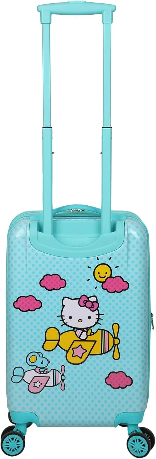 چمدان چرخ دار کودکانه 20 اینچی Bioworld Hello Kitty با طرح هواپیما و دسته تلسکوپی چمدان چرخ دار کودکانه 20 اینچی Bioworld Hello Kitty با طرح هواپیما و دسته تلسکوپی