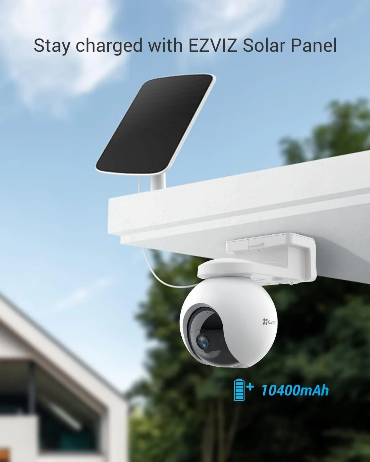 کیت دوربین امنیتی EZVIZ CB8، دوربین وای فای 2K/3MP، دوربین مداربسته باتری خور 360 درجه فضای باز با قابلیت مکالمه دو طرفه، دید در شب رنگی، ضد آب، ردیابی خودکار، تشخیص هوشمند حرکت انسان (همراه با پنل خورشیدی) کیت دوربین امنیتی EZVIZ CB8، دوربین وای فای 2K/3MP، دوربین مداربسته باتری خور 360 درجه فضای باز با قابلیت مکالمه دو طرفه، دید در شب رنگی، ضد آب، ردیابی خودکار، تشخیص هوشمند حرکت انسان (همراه با پنل خورشیدی)