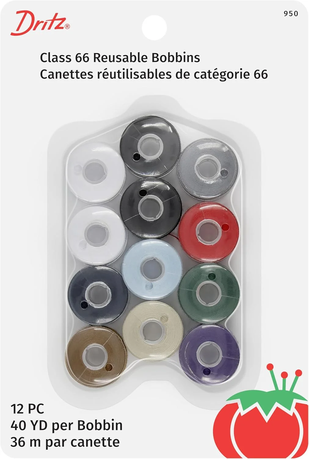 ماسوره های از پیش پر شده دریتز کلاس 66، 40 یارد، 12 عددی، چند رنگ