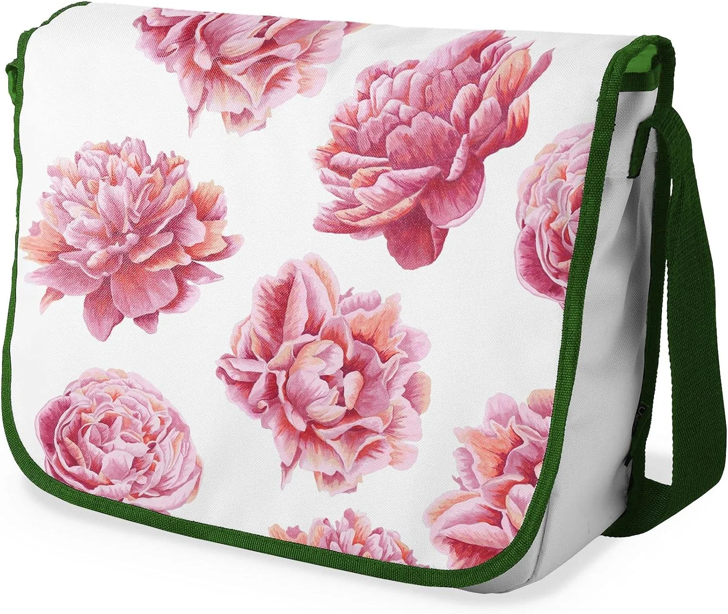 کیف مدرسه ای پیام رسان چاپی دیجیتال بونامیزون با بند خاکی رنگ برای دانش آموزان، کیف کراس بادی، کیف پیک، کیف شانه ای برای کودکان، دختران، پسران، سایز: 29x36 سانتی متر