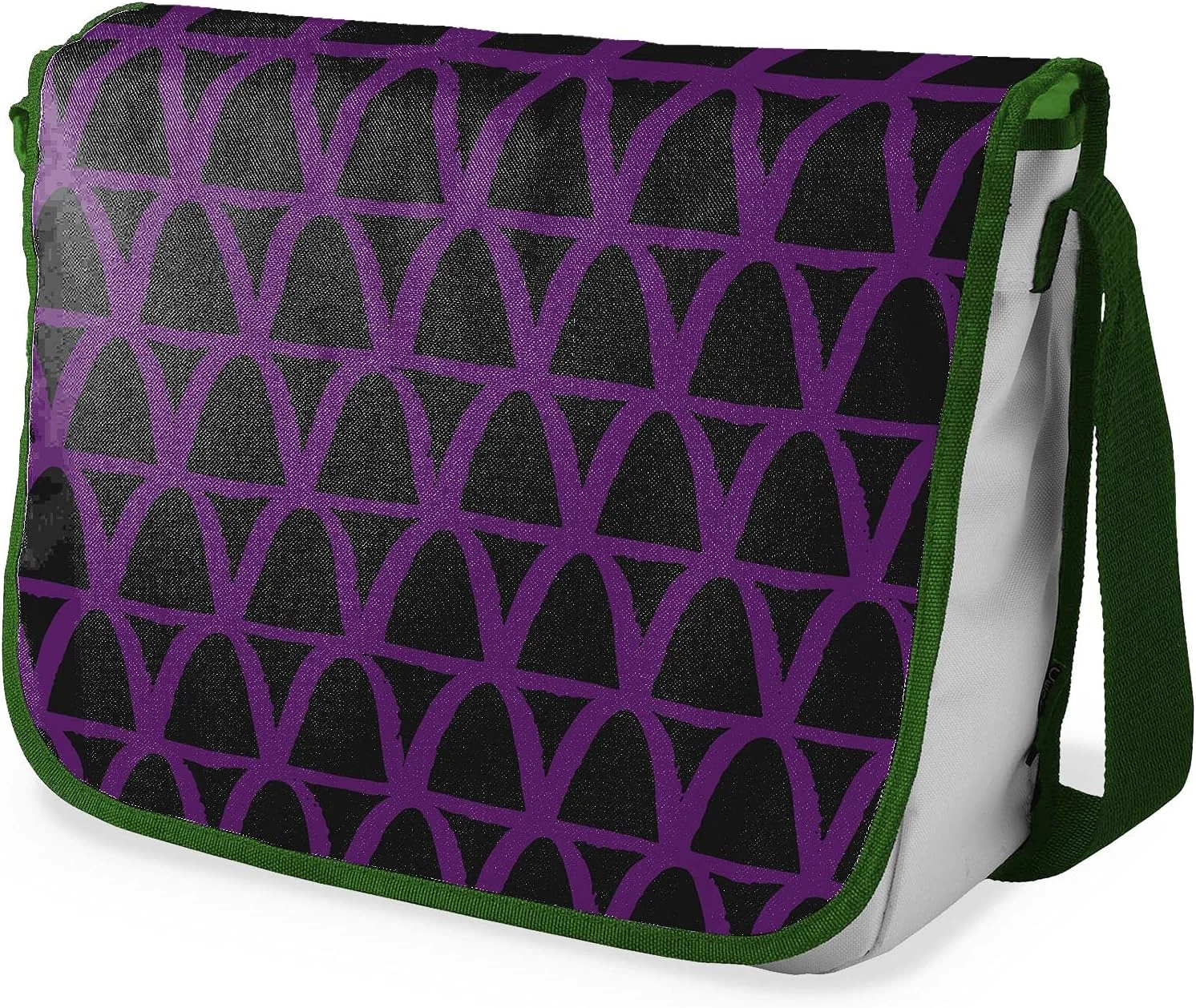 کیف مدرسه ای پیام رسان چاپی دیجیتال Bonamaison با بند خاکی رنگ برای دانش آموزان، کیف کراس بادی، کیف پیک، کیف شانه ای برای کودکان، دختران، پسران، اندازه: 29x36 سانتی متر