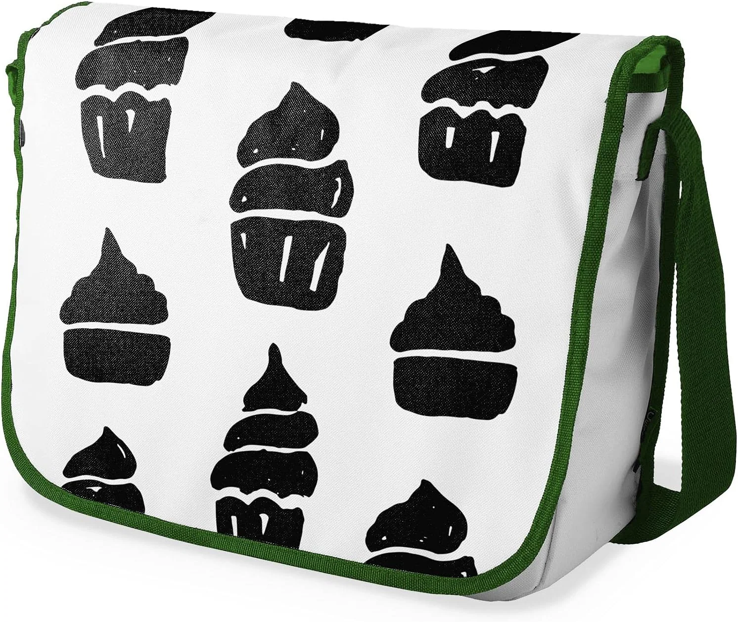 کیف مدرسه ای پیام رسان چاپی دیجیتال Bonamaison با بند خاکی رنگ برای دانش آموزان، کیف کراس بادی، کیف پیک، کیف شانه ای برای کودکان، دختران، پسران، اندازه: 29x36 سانتی متر