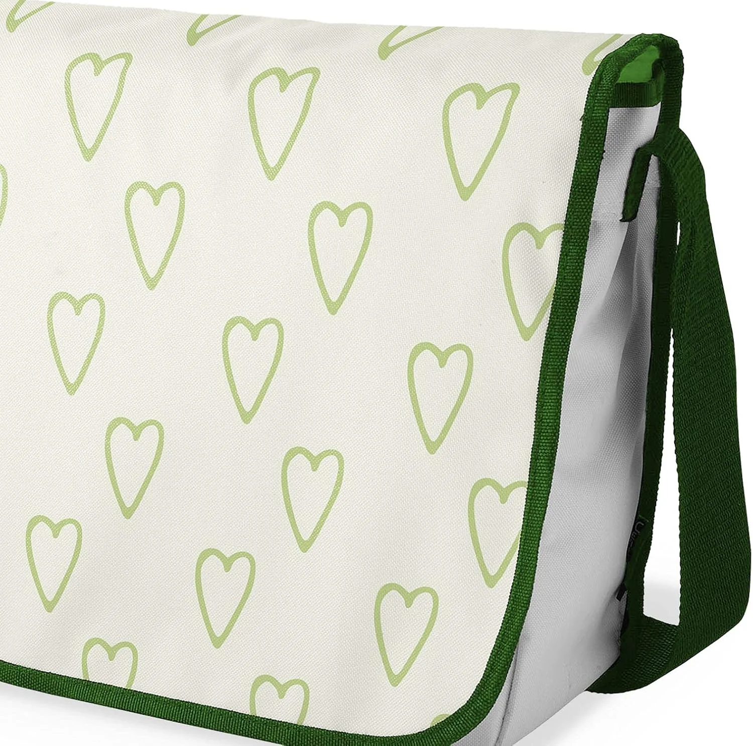 کیف مدرسه ای پیام رسان چاپی دیجیتال Bonamaison با بند خاکی رنگ برای دانش آموزان، کیف کراس بادی، کیف پیک، کیف شانه ای برای کودکان، دختران، پسران، اندازه: 29x36 سانتی متر