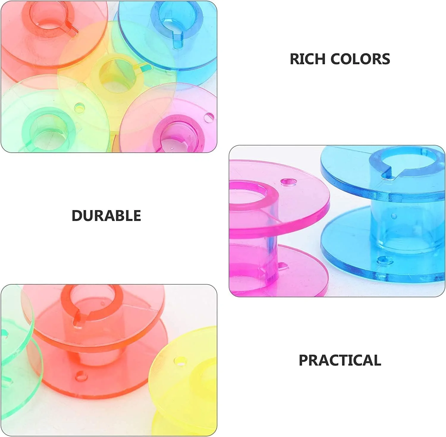 جاسول 25 عدد ماسوره چرخ خیاطی پلاستیکی با جعبه پلاستیکی برای چرخ خیاطی های اوشا، برادر، سینگر و ژانومه