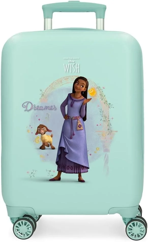 چمدان کابین جومما دیزنی Wish Dreamer آبی 33 x 50 x 20 سانتی متر ABS سخت قفل ترکیبی جانبی 28.4 لیتر 2 کیلوگرم 4 چرخ دوبل چمدان، آبی، چمدان کابین
