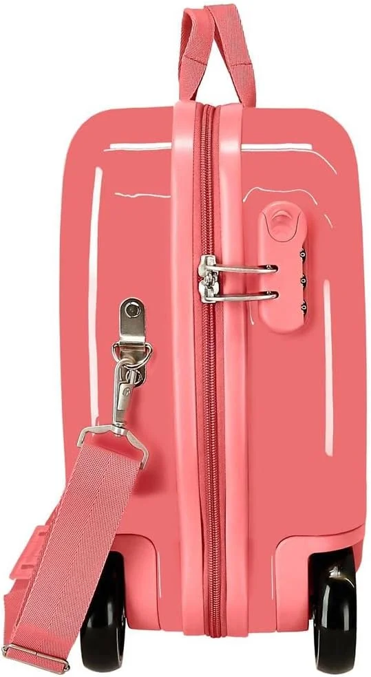 چمدان کودکانه دیزنی مینی ماوس طرح زندگی دوست داشتنی صورتی 50x39x20 سانتی متر ABS سخت قفل ترکیبی جانبی 34 لیتر 1.8 کیلوگرم 4 چرخ چمدان دستی، صورتی، چمدان کودکانه