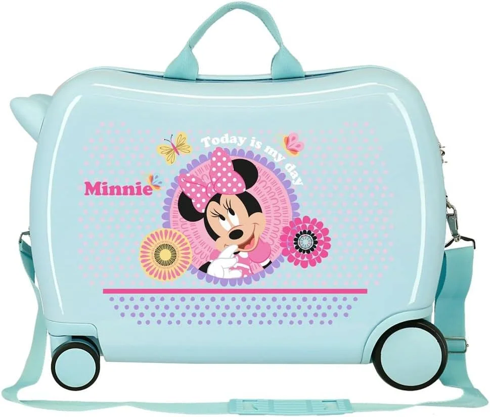 چمدان کودکانه دیزنی مینی موس مدل Today is my day آبی 50x39x20 سانتی متر، ABS سخت، قفل ترکیبی جانبی، 34 لیتر، 1.8 کیلوگرم، 4 چرخ، مناسب برای حمل دستی، آبی، چمدان کودکانه