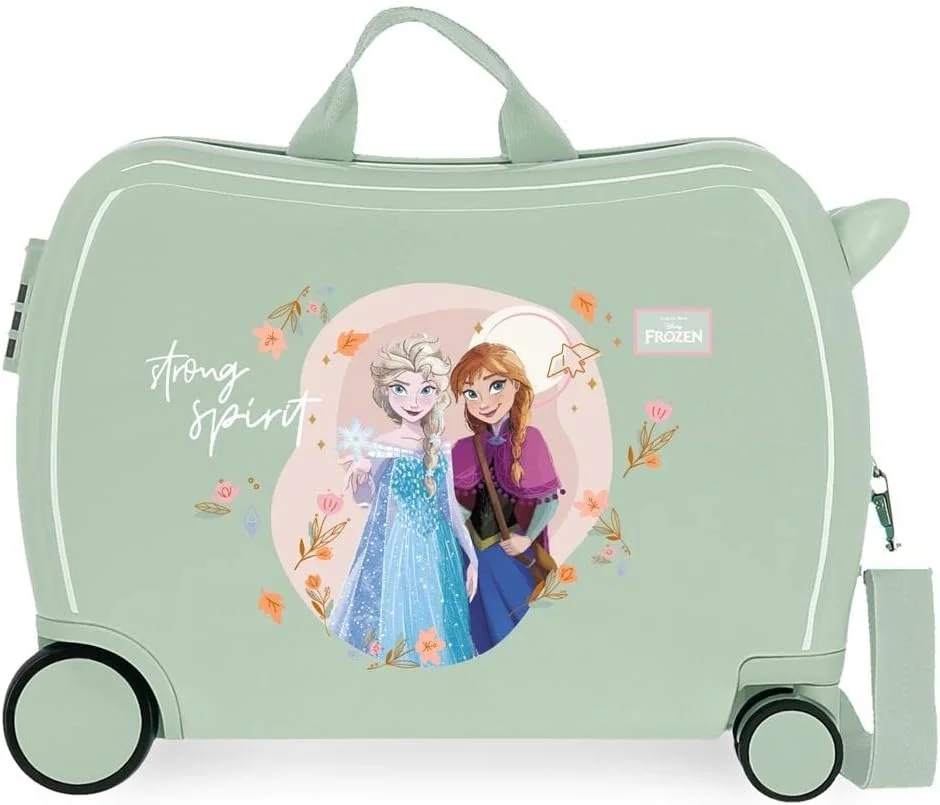 چمدان بچگانه دیزنی مدل Strong Spirit سبز رنگ، 50x39x20 سانتی متر، ABS سخت، قفل ترکیبی جانبی، 34 لیتر، 1.8 کیلوگرم، 4 چرخ، مناسب برای حمل دستی