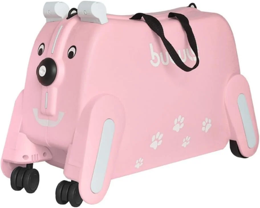 چمدان چرخدار کودک با صندلی، چمدان کودک (صورتی) چمدان چرخدار کودک با صندلی، چمدان کودک (صورتی)