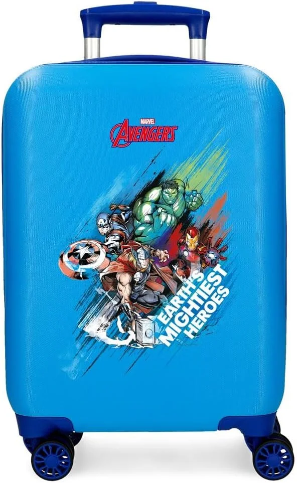 چمدان قهرمانان انتقام جویان مارول - چمدان کودکانه، چمدان کابین، 33 سانتی متر در 50 سانتی متر در 20 سانتی متر، 33 لیتر، انتقام جویان، چرخ های دوگانه چرخان چند جهته