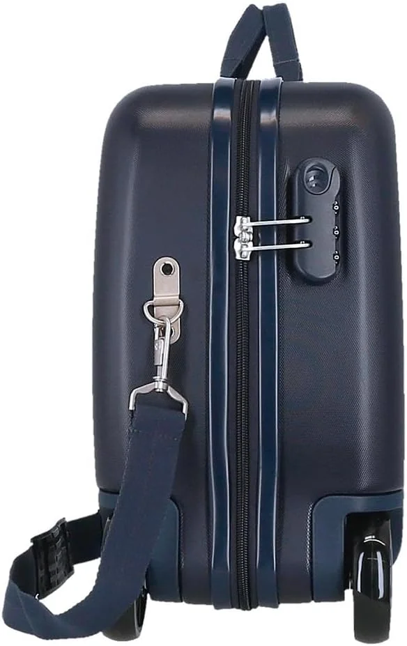 چمدان کودکانه مارول اسپایدرمن، آبی، 50x39x20 سانتی‌متر، ABS سخت، قفل ترکیبی جانبی، 34 لیتر، 1.8 کیلوگرم، 4 چرخ، مناسب کابین هواپیما