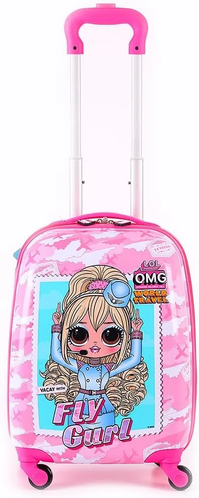 چمدان بچگانه 18 اینچی دارای مجوز LOL از MGA Entertainment با برچسب های قابل استفاده مجدد، چمدان مسافرتی با 4 چرخ، چرخ دستی سبک وزن کودک نوپا، بدنه سخت ABS بادوام، زیپ ضد سرقت، دسته تلسکوپی چمدان بچگانه 18 اینچی دارای مجوز LOL از MGA Entertainment با برچسب های قابل استفاده مجدد، چمدان مسافرتی با 4 چرخ، چرخ دستی سبک وزن کودک نوپا، بدنه سخت ABS بادوام، زیپ ضد سرقت، دسته تلسکوپی