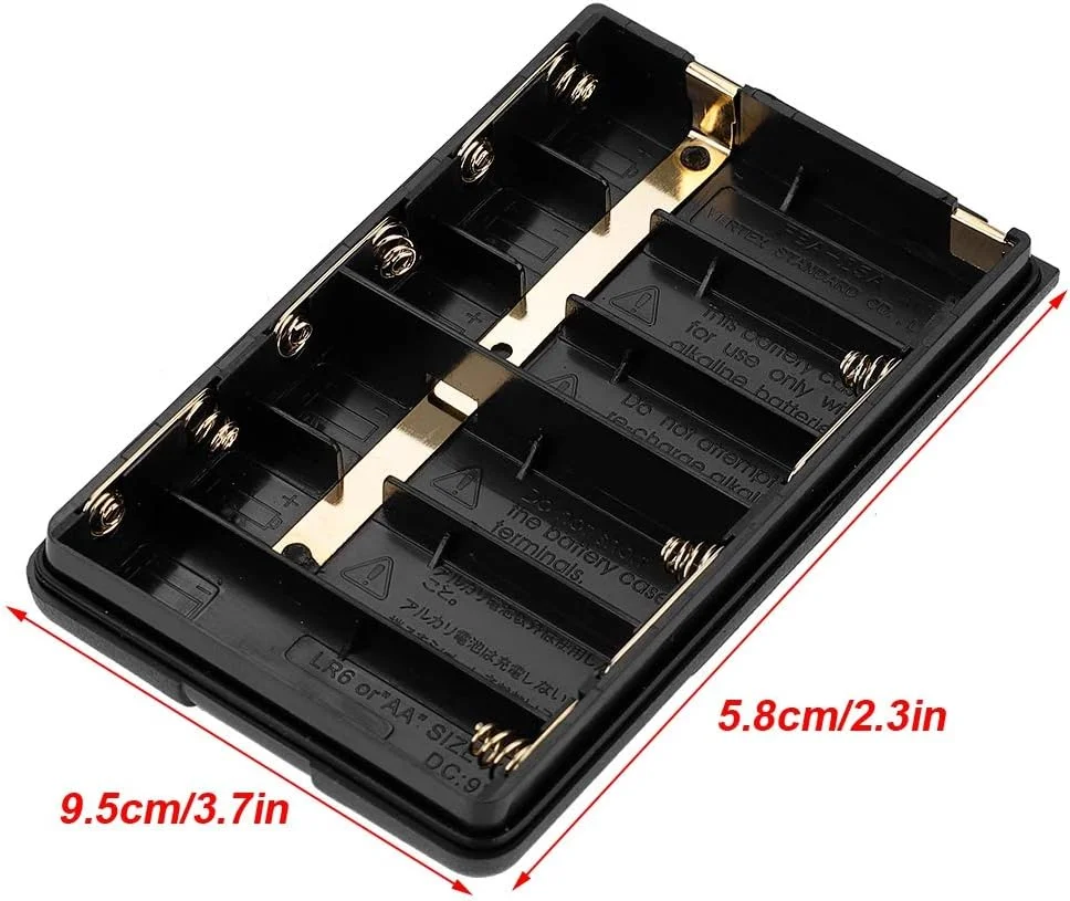 جعبه باتری Bewinner 25V با 6 جای باتری AA، مناسب برای رادیوهای سری Yaesu/Vertex، باتری FNB-V57 FNB-64 FNB-83 FNB-V88 FNB-94