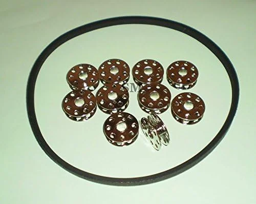 10 ماسوره JNP + 1 تسمه برای چرخ خیاطی سینگر مدل Featherweight 221 222 301