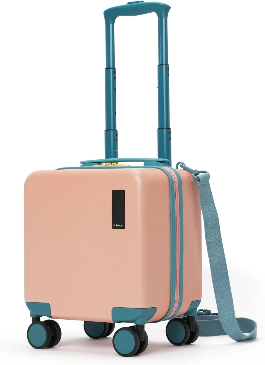 چمدان کودکانه پلی کربنات نشکن و فوق سبک موکوبارا مدل Moko Blocks | چمدان ترولی سخت برای کودکان (38 سانتی متر (3-8 سال)، پشمک) صورتی