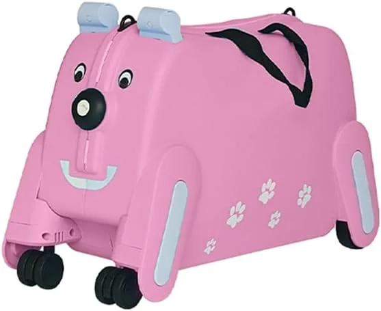چمدان چرخ دار کودکانه طرح اتوبوس، ترولی کودک، چمدان مسافرتی 19 اینچی با چرخ (صورتی) چمدان چرخ دار کودکانه طرح اتوبوس، ترولی کودک، چمدان مسافرتی 19 اینچی با چرخ (صورتی)