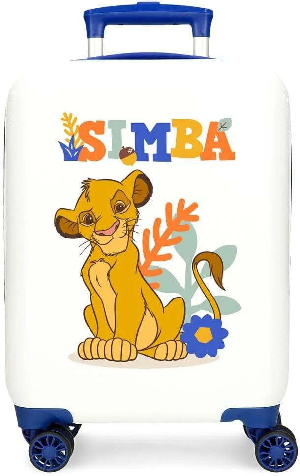 چمدان کابین طرح سیمبا دیزنی Joumma مدل Colors سفید 33 x 50 x 20 سانتی متر، ABS سخت، قفل ترکیبی جانبی، 28.4 لیتر، 2 کیلوگرم، 4 چرخ دوبل، چمدان دستی، سفید، چمدان کابین