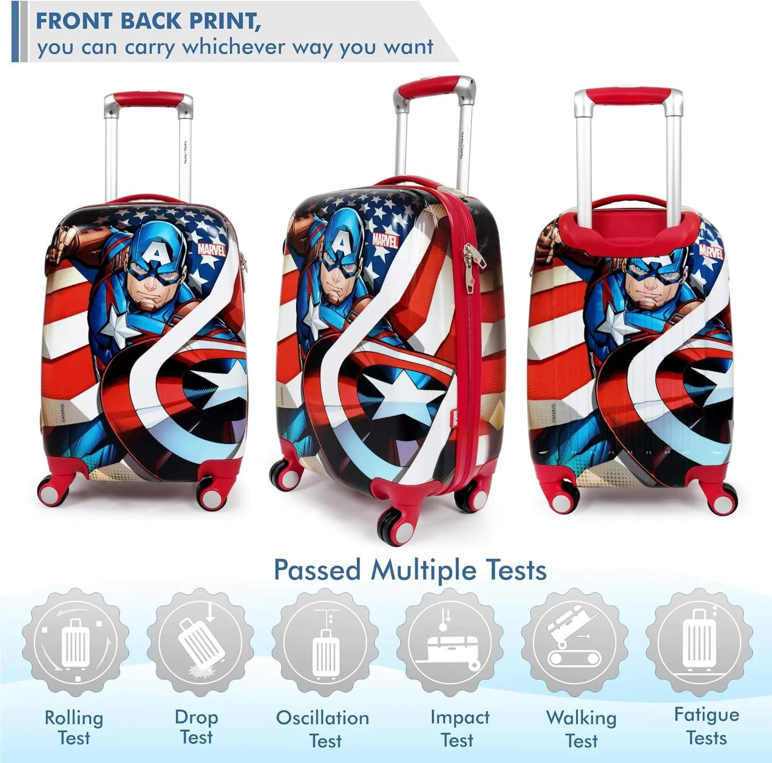 چمدان سخت پلی کربنات 18 اینچی هامتی دامتی (2064_چند رنگ)