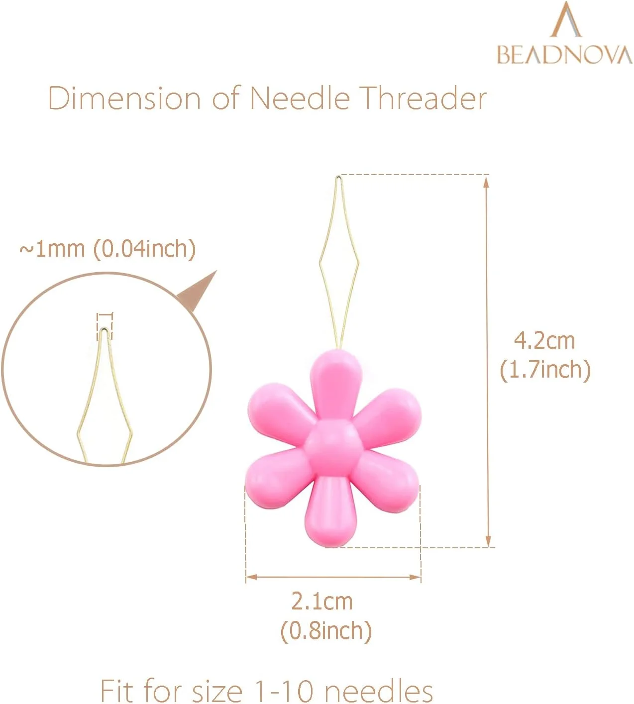 BEADNOVA ابزار نخ رد کن سوزن گلدوزی، 5 عدد نخ رد کن سوزن چرخ خیاطی با سر گل پلاستیکی برای خیاطی دستی، کوک ضربدری، بافتنی و لحاف دوزی (5 عدد، رنگ های مختلف) BEADNOVA ابزار نخ رد کن سوزن گلدوزی، 5 عدد نخ رد کن سوزن چرخ خیاطی با سر گل پلاستیکی برای خیاطی دستی، کوک ضربدری، بافتنی و لحاف دوزی (5 عدد، رنگ های مختلف)