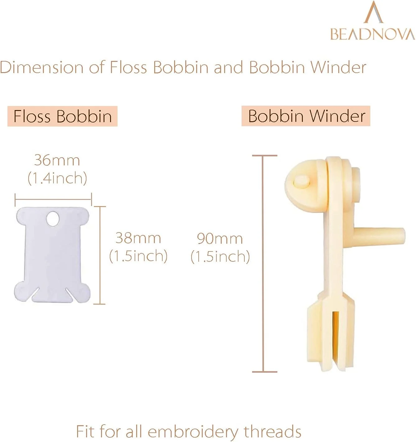 BEADNOVA ماسوره نخ گلدوزی 150 عددی، نگهدارنده نخ گلدوزی با ماسوره نخ قرقره برای نخ گلدوزی، نخ بخیه متقاطع، کاردستی و خیاطی BEADNOVA ماسوره نخ گلدوزی 150 عددی، نگهدارنده نخ گلدوزی با ماسوره نخ قرقره برای نخ گلدوزی، نخ بخیه متقاطع، کاردستی و خیاطی