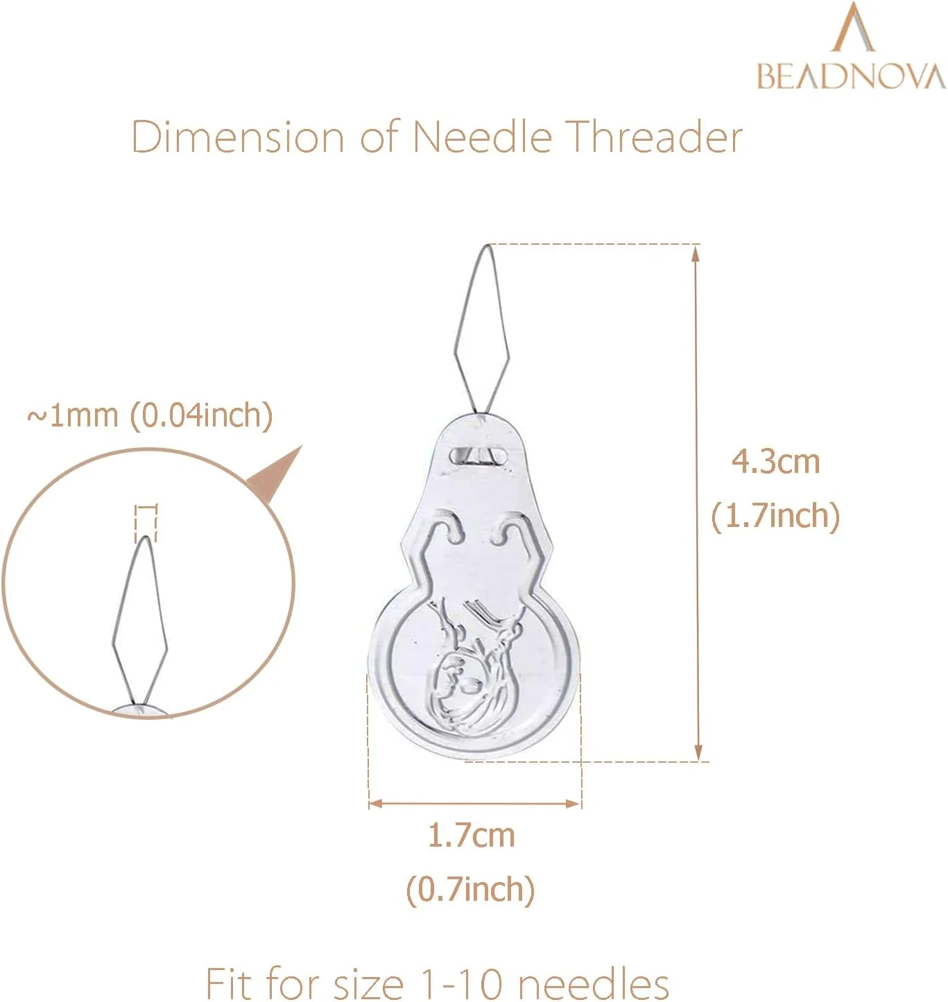ابزار سوزن نخ کن گلدوزی BEADNOVA، 50 عدد نخ کن سوزن چرخ خیاطی آلومینیومی برای خیاطی دستی، کوک متقاطع، بافتنی، لحاف دوزی (50 عدد) ابزار سوزن نخ کن گلدوزی BEADNOVA، 50 عدد نخ کن سوزن چرخ خیاطی آلومینیومی برای خیاطی دستی، کوک متقاطع، بافتنی، لحاف دوزی (50 عدد)