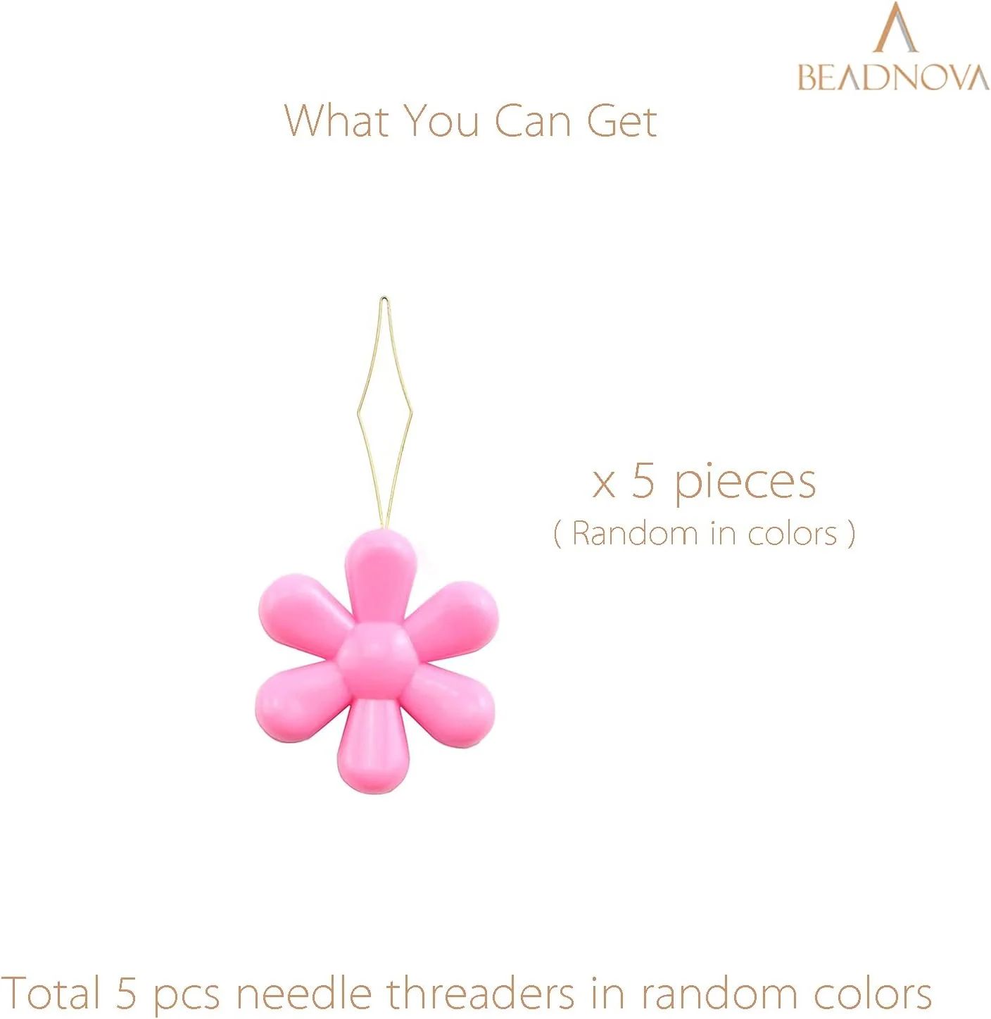 BEADNOVA ابزار نخ رد کن سوزن گلدوزی، 5 عدد نخ رد کن سوزن چرخ خیاطی با سر گل پلاستیکی برای خیاطی دستی، کوک ضربدری، بافتنی و لحاف دوزی (5 عدد، رنگ های مختلف) BEADNOVA ابزار نخ رد کن سوزن گلدوزی، 5 عدد نخ رد کن سوزن چرخ خیاطی با سر گل پلاستیکی برای خیاطی دستی، کوک ضربدری، بافتنی و لحاف دوزی (5 عدد، رنگ های مختلف)