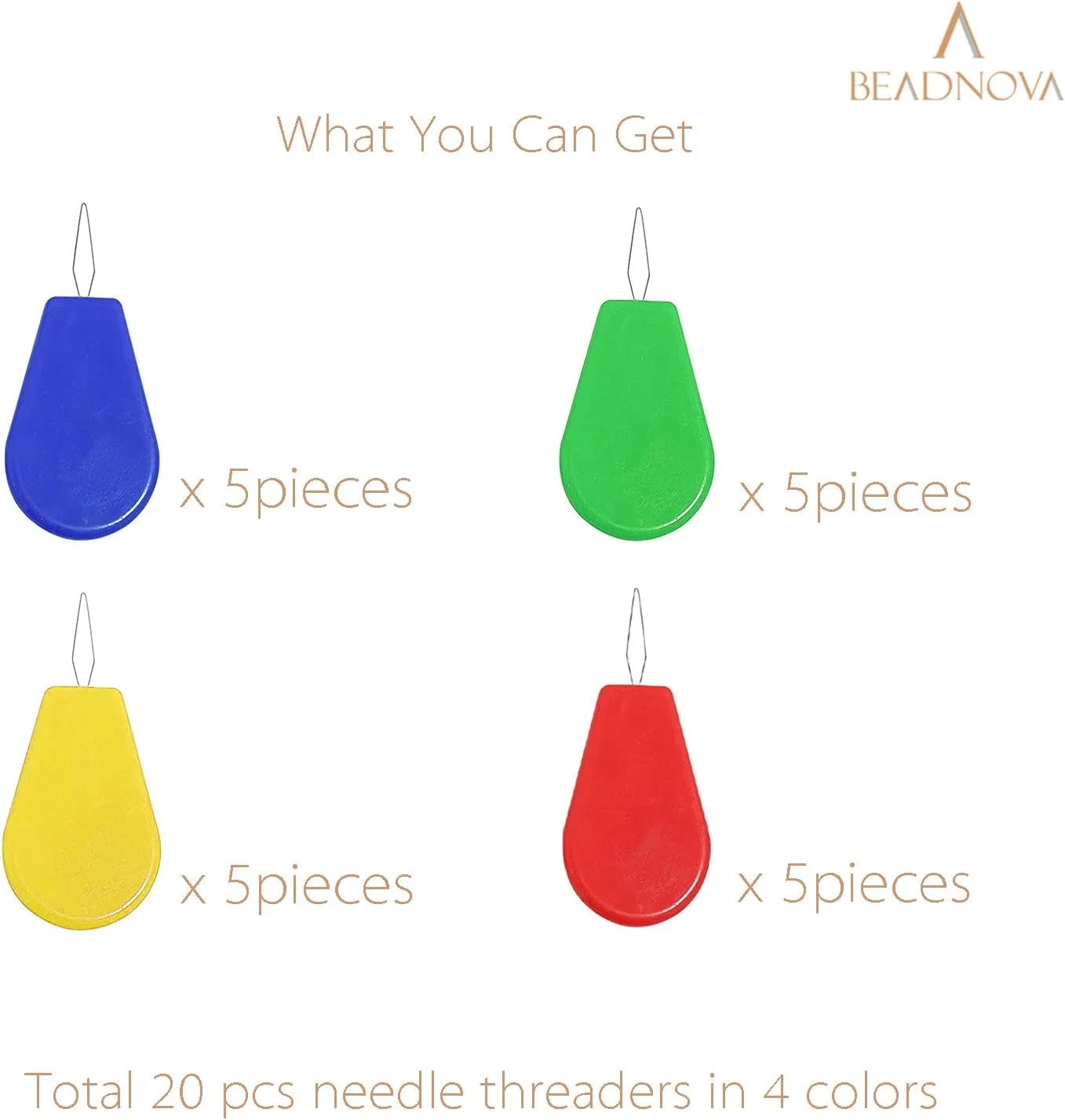 سوزن نخ کن BEADNOVA، 20 عدد، ابزار سوزن نخ کن پلاستیکی برای دوخت سوزن های چشمی کوچک، گلدوزی، بافتنی، لحاف دوزی (20 عدد، رنگ های ترکیبی) سوزن نخ کن BEADNOVA، 20 عدد، ابزار سوزن نخ کن پلاستیکی برای دوخت سوزن های چشمی کوچک، گلدوزی، بافتنی، لحاف دوزی (20 عدد، رنگ های ترکیبی)