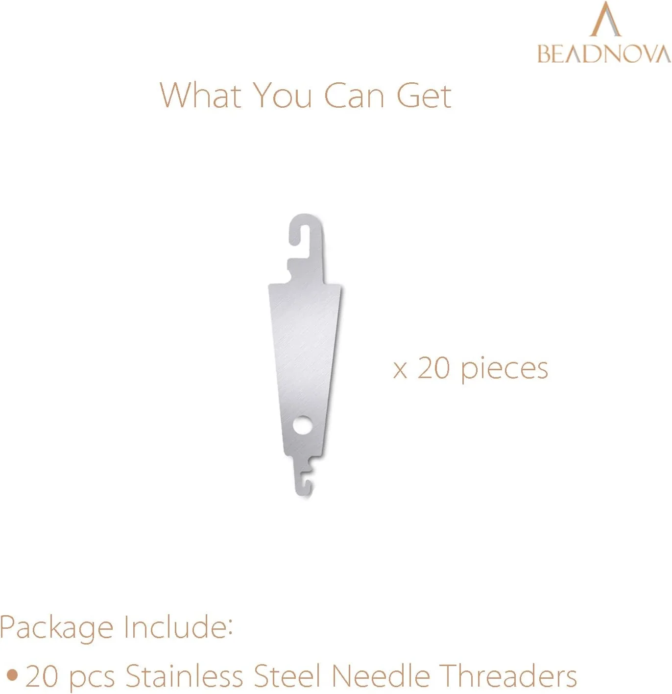 سوزن نخ کن BEADNOVA، 20 عدد، سوزن نخ کن استیل ضد زنگ برای خیاطی دستی، چشم بزرگ، گلدوزی، بافتنی و لحاف دوزی سوزن نخ کن BEADNOVA، 20 عدد، سوزن نخ کن استیل ضد زنگ برای خیاطی دستی، چشم بزرگ، گلدوزی، بافتنی و لحاف دوزی