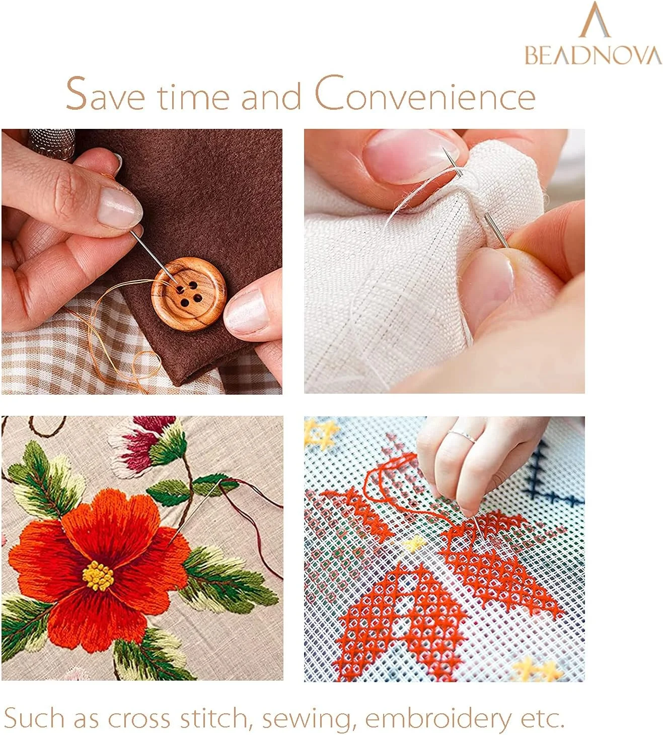 BEADNOVA ابزار نخ رد کن سوزن گلدوزی، 5 عدد نخ رد کن سوزن چرخ خیاطی با سر گل پلاستیکی برای خیاطی دستی، کوک ضربدری، بافتنی و لحاف دوزی (5 عدد، رنگ های مختلف) BEADNOVA ابزار نخ رد کن سوزن گلدوزی، 5 عدد نخ رد کن سوزن چرخ خیاطی با سر گل پلاستیکی برای خیاطی دستی، کوک ضربدری، بافتنی و لحاف دوزی (5 عدد، رنگ های مختلف)