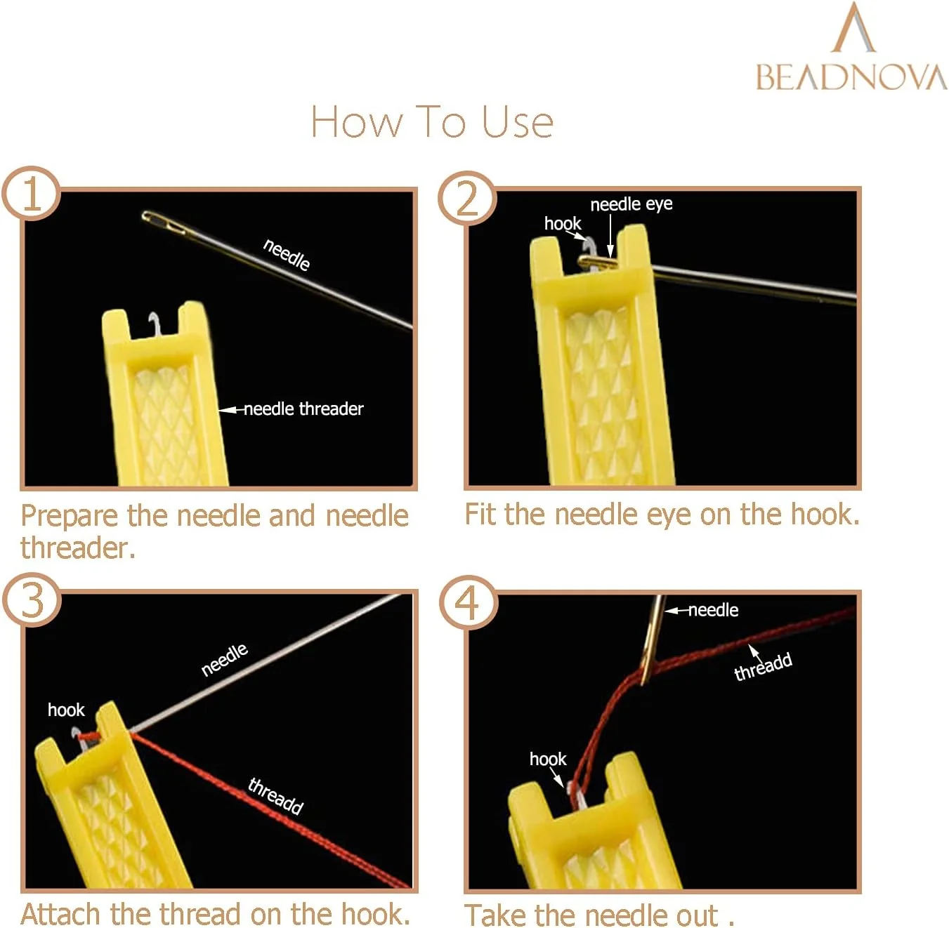 نخکش سوزن اتوماتیک BEADNOVA، 5 عدد، دستگاه نخکش اتوماتیک سوزن برای خیاطی، گلدوزی، کوک متقاطع، صنایع دستی، دوخت، بافندگی، لحافدوزی نخکش سوزن اتوماتیک BEADNOVA، 5 عدد، دستگاه نخکش اتوماتیک سوزن برای خیاطی، گلدوزی، کوک متقاطع، صنایع دستی، دوخت، بافندگی، لحافدوزی