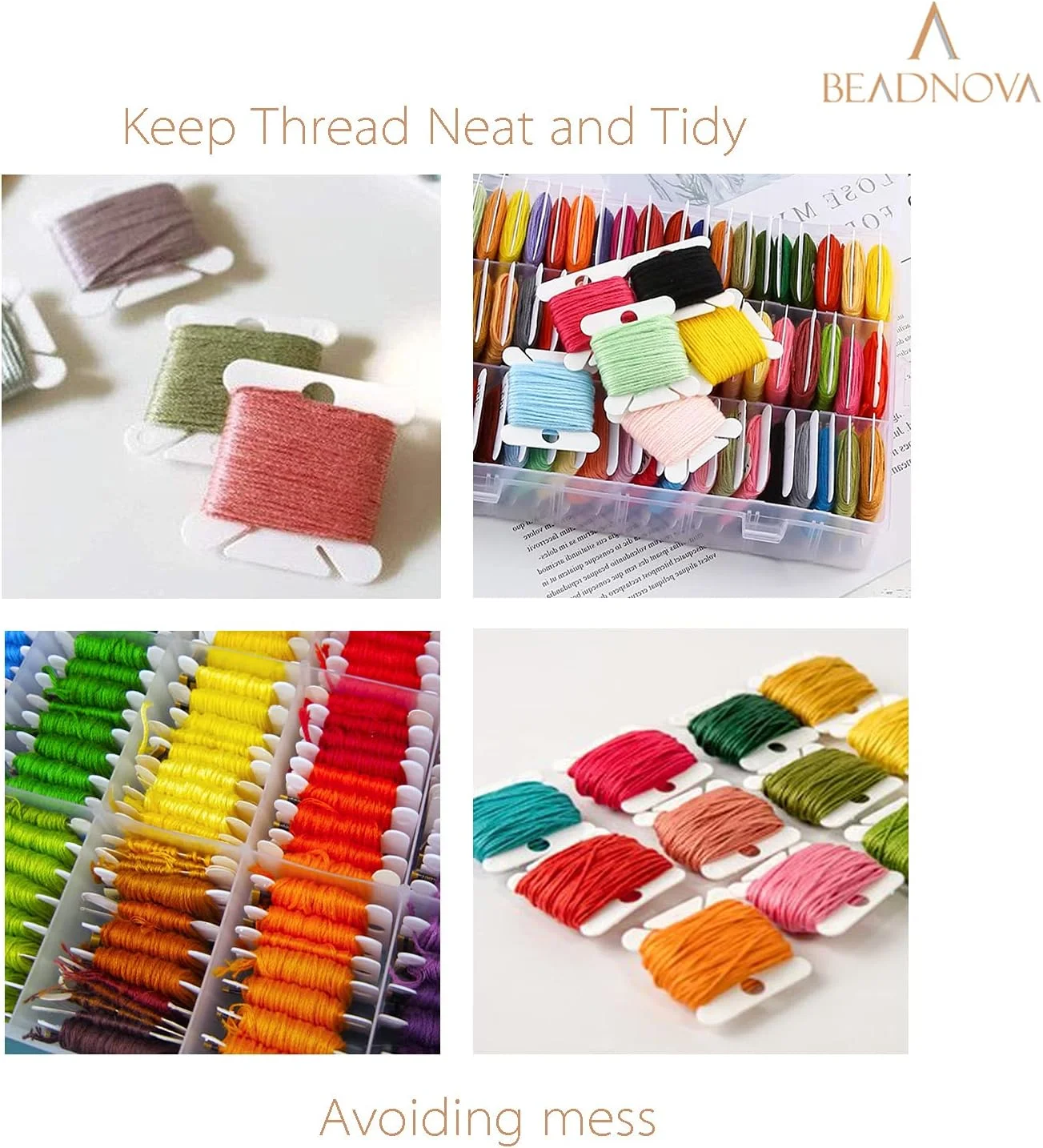 BEADNOVA ماسوره نخ گلدوزی 150 عددی، نگهدارنده نخ گلدوزی، ماسوره نخ برای نخ گلدوزی، نخ بخیه متقاطع، کاردستی و خیاطی BEADNOVA ماسوره نخ گلدوزی 150 عددی، نگهدارنده نخ گلدوزی، ماسوره نخ برای نخ گلدوزی، نخ بخیه متقاطع، کاردستی و خیاطی