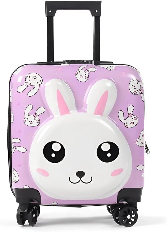 چمدان کودک مدل Rabbit رنگ بنفش
