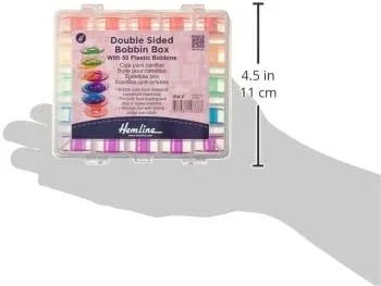 جعبه دو طرفه قرقره Hemline Tacony با 50 قرقره رنگی جعبه دو طرفه قرقره Hemline Tacony با 50 قرقره رنگی
