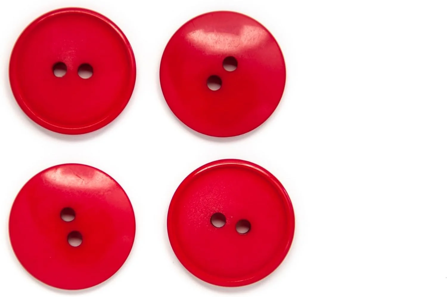 دکمه های خیاطی و صنایع دستی Hemline - پایه: نایلونی گرد | رنگ قرمز - سایز 20 میلی متر