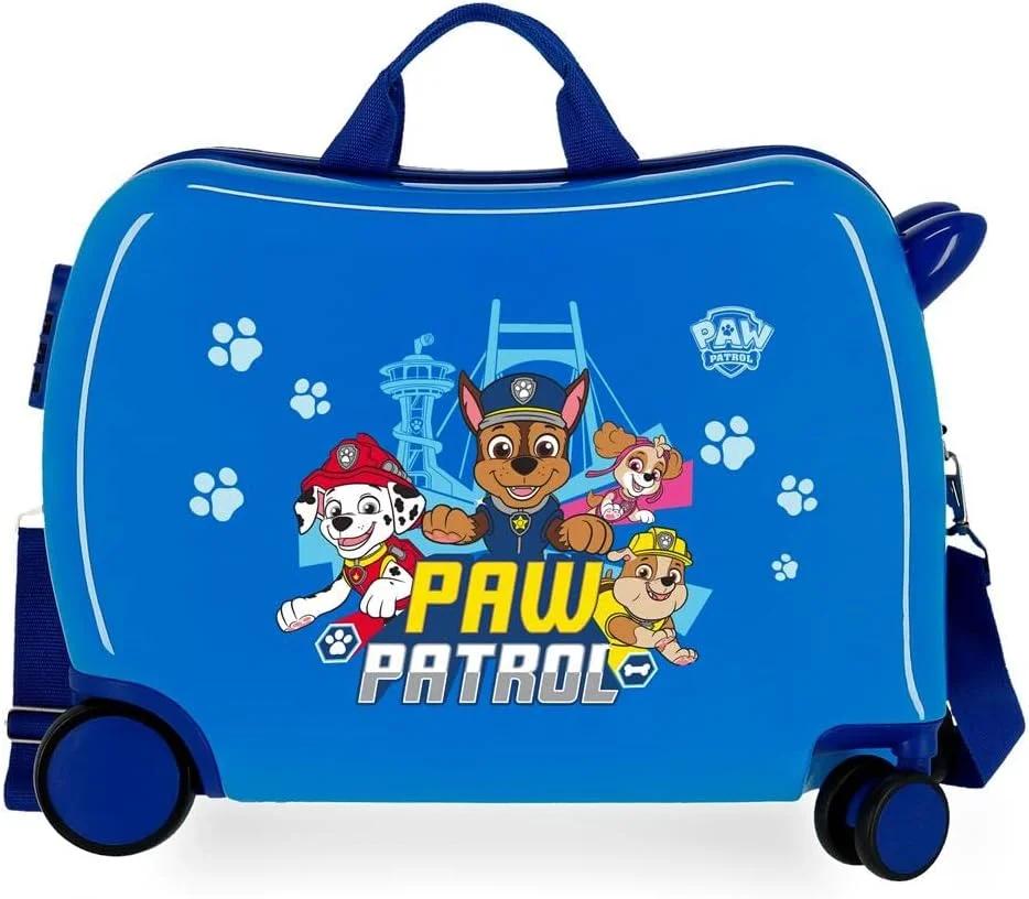 Pepe Jeans Paw Patrol , Always Heroic Kids Suitcase, Blue 50x38x20cm Hard Shell ABS, 34L 1.8 kg 4 Wheels, Blue, única, Children's Suitcase