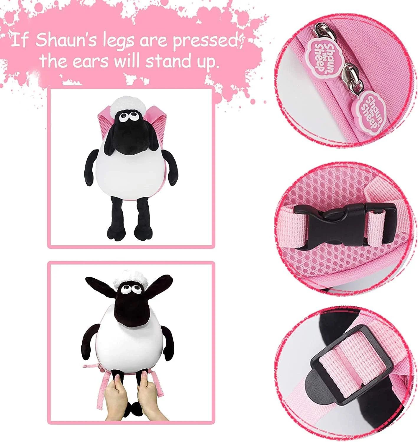 چمدان چرخدار کودکانه طرح بره ناقلا، مناسب سواری و حمل وسایل کودک (صورتی)، Xyxna001 چمدان چرخدار کودکانه طرح بره ناقلا، مناسب سواری و حمل وسایل کودک (صورتی)، Xyxna001