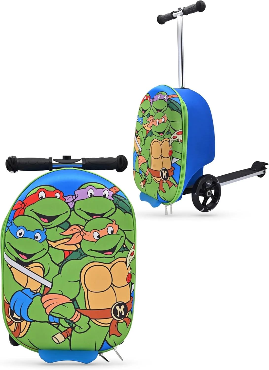 چمدان اسکوتردار مدل Teenage Mutant Ninja Turtles سایز 18 اینچ