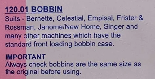 ماسوره های فلزی استاندارد چرخ خیاطی Hemline (120.01)