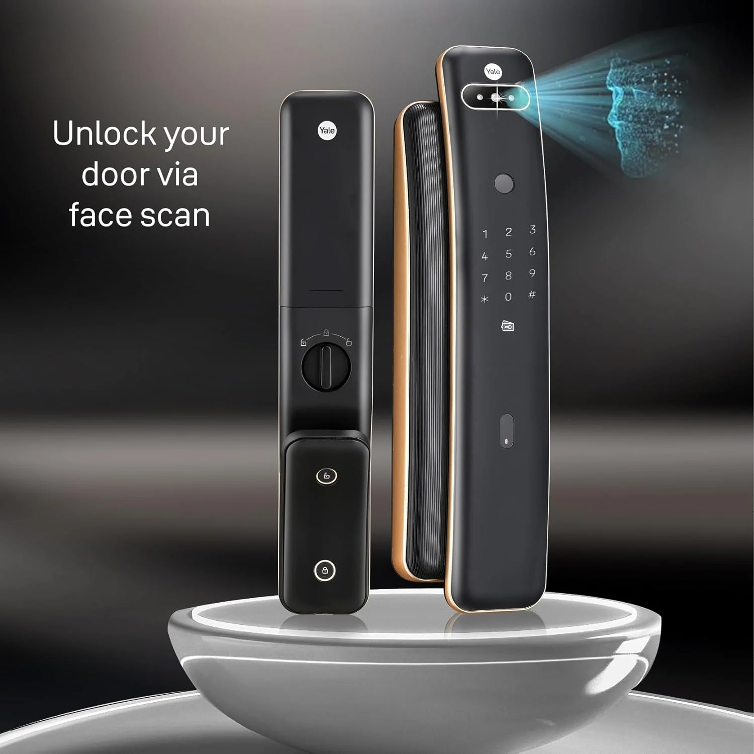 قفل هوشمند درب Yale Luna Pro Plus مدل فشاری-کششی، تشخیص چهره، اثر انگشت، کد پین و RFID، کلید مکانیکی، قابل شارژ با Type-C، قفل خودکار و منبع تغذیه اضطراری، دسترسی از راه دور و هشدارهای فوری قفل هوشمند درب Yale Luna Pro Plus مدل فشاری-کششی، تشخیص چهره، اثر انگشت، کد پین و RFID، کلید مکانیکی، قابل شارژ با Type-C، قفل خودکار و منبع تغذیه اضطراری، دسترسی از راه دور و هشدارهای فوری