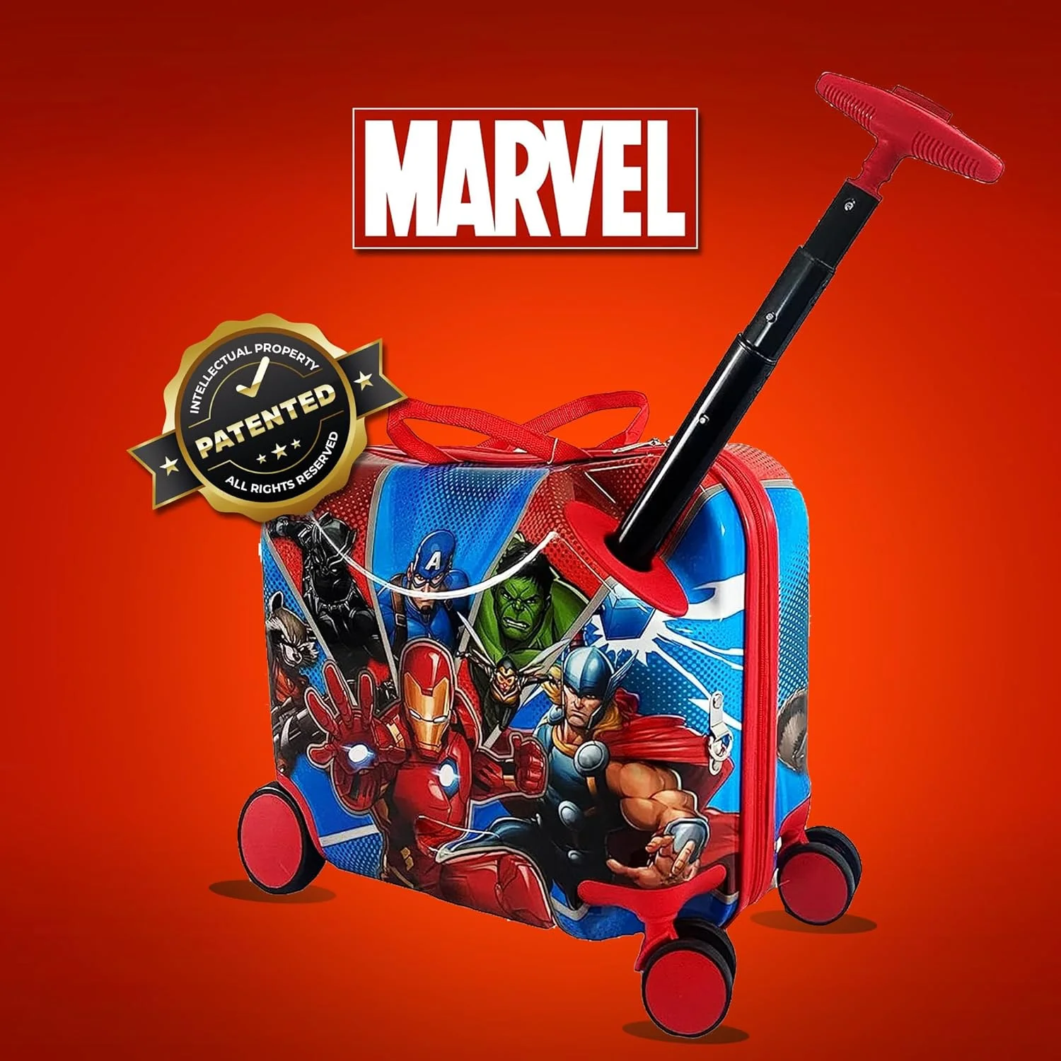 چمدان چرخدار کودکانه هاردساید فست فوروارد، سایز 18 اینچ، طرح دنیای مارول، سبک و زیبا، چند رنگ چمدان چرخدار کودکانه هاردساید فست فوروارد، سایز 18 اینچ، طرح دنیای مارول، سبک و زیبا، چند رنگ