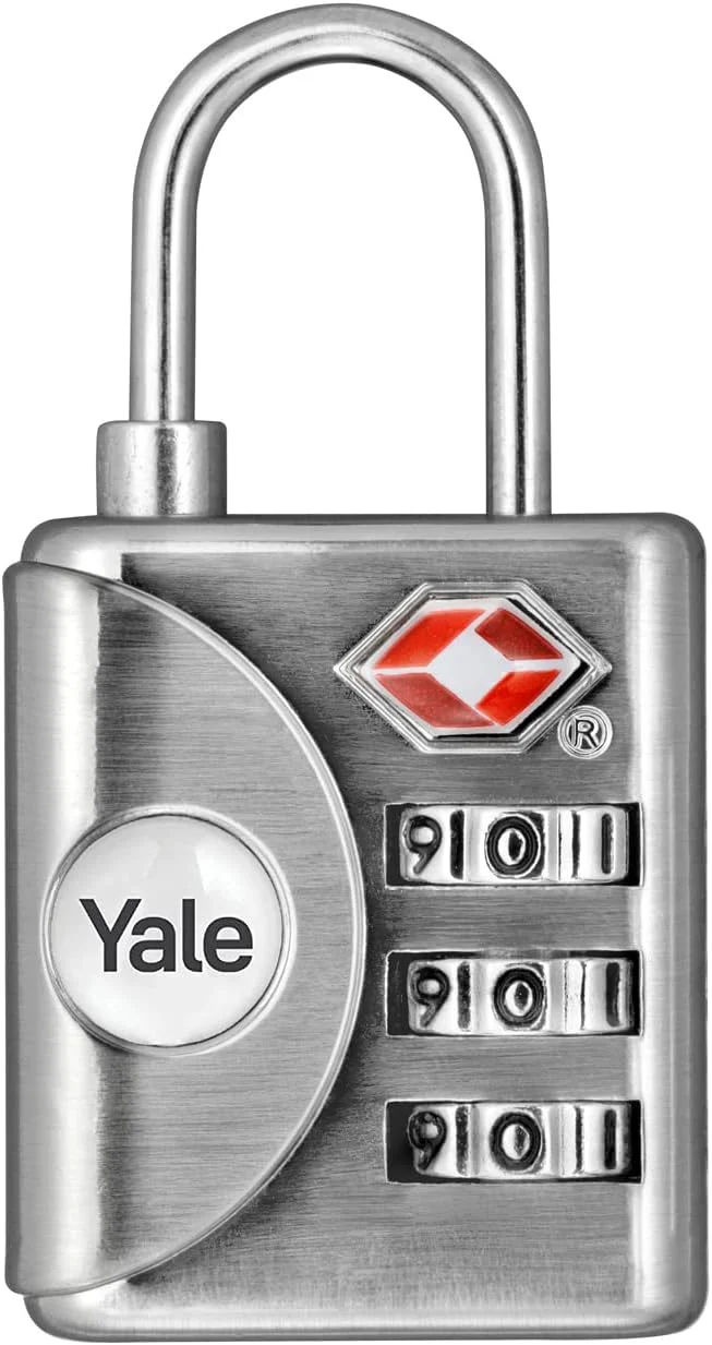قفل سفری مورد تایید Travel Sentry® ییل با نشانگر بازرسی، ترکیبی 3 شماره ای 32 میلی متری، حلقه فولادی، YTP1/32/119/1