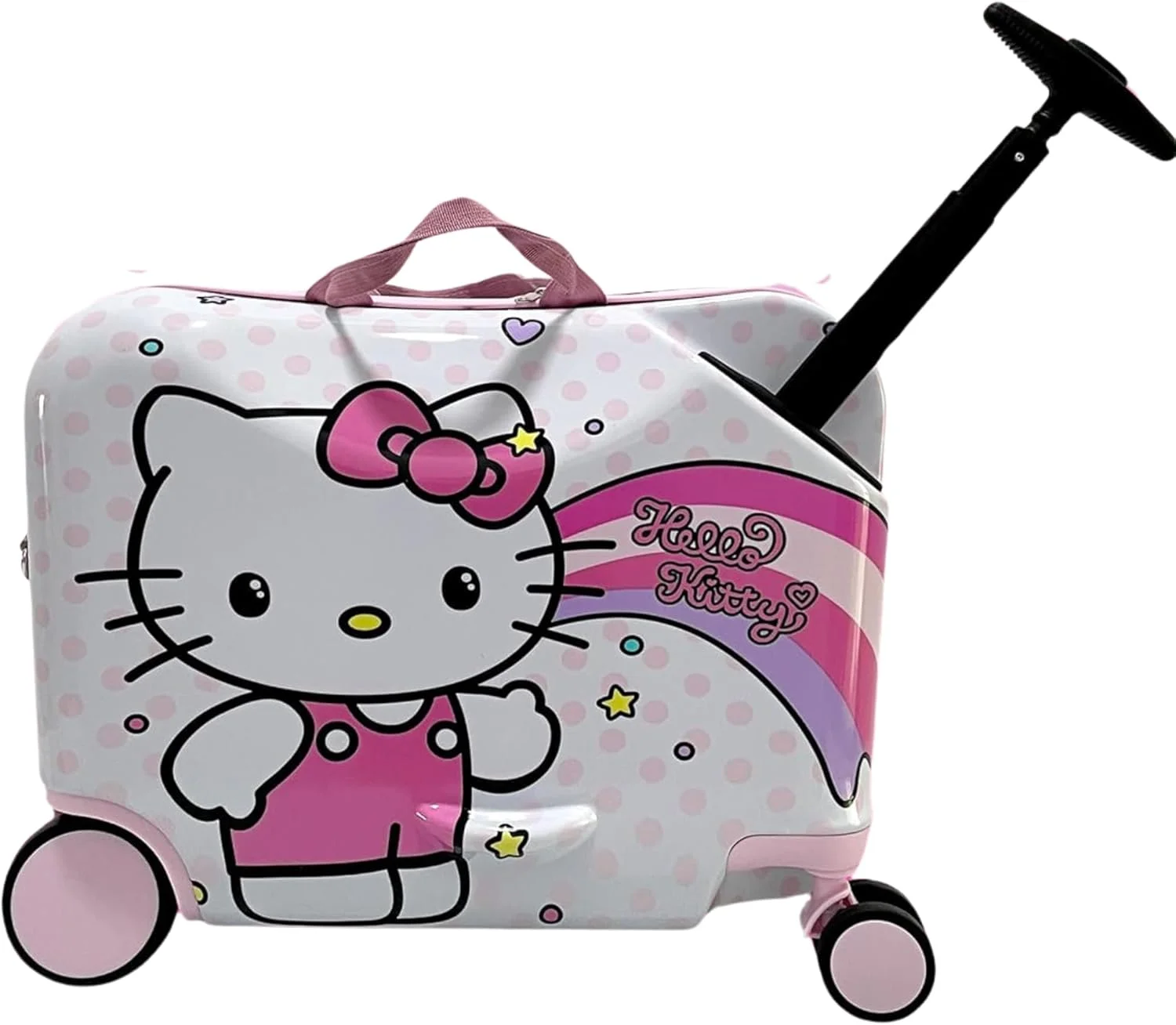 چمدان چرخ‌دار کودکانه هاردساید فست فوروارد، سایز 18 اینچ، چمدان مسافرتی سبک و زیبا، چند رنگ، طرح هلو کیتی