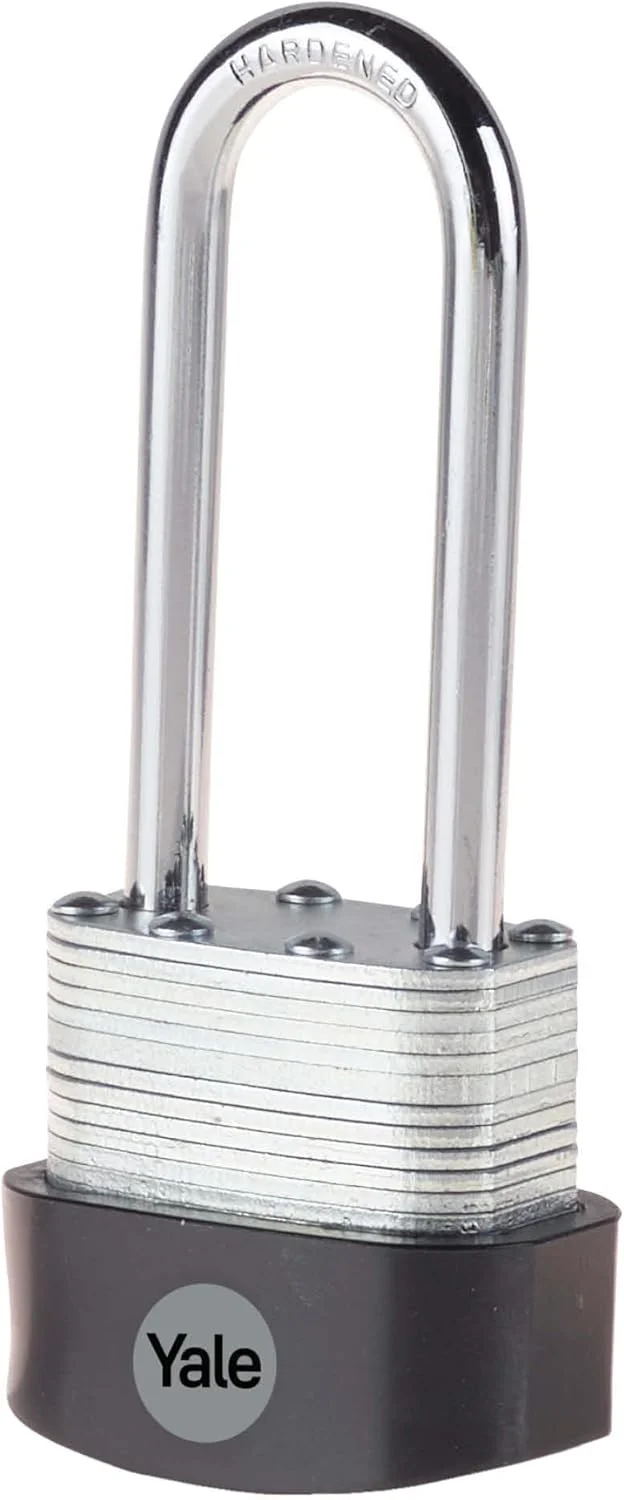 قفل آویز فولادی لمینت شده 40 میلی متری با امنیت بالا Yale - Y125B/40/163/1 - میله فولادی سخت کاری شده بلند - 3 کلید قفل آویز فولادی لمینت شده 40 میلی متری با امنیت بالا Yale - Y125B/40/163/1 - میله فولادی سخت کاری شده بلند - 3 کلید