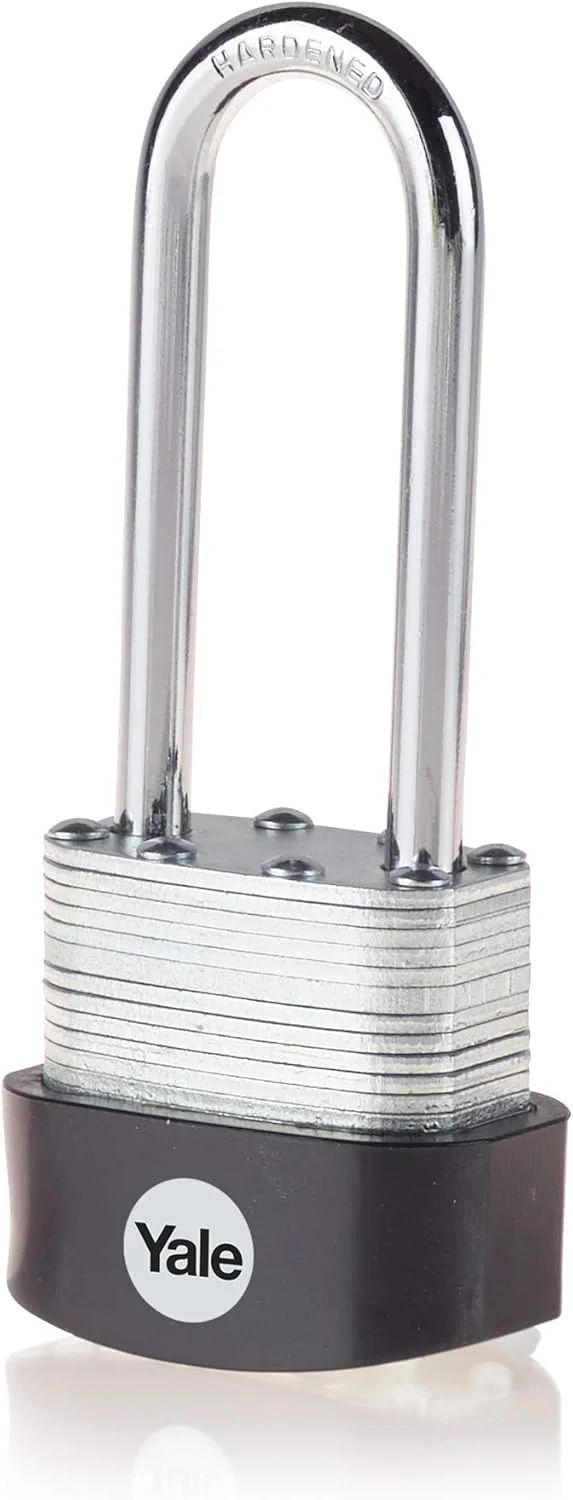 قفل آویز فولادی لمینت شده 40 میلی متری با امنیت بالا Yale - Y125B/40/163/1 - میله فولادی سخت کاری شده بلند - 3 کلید قفل آویز فولادی لمینت شده 40 میلی متری با امنیت بالا Yale - Y125B/40/163/1 - میله فولادی سخت کاری شده بلند - 3 کلید
