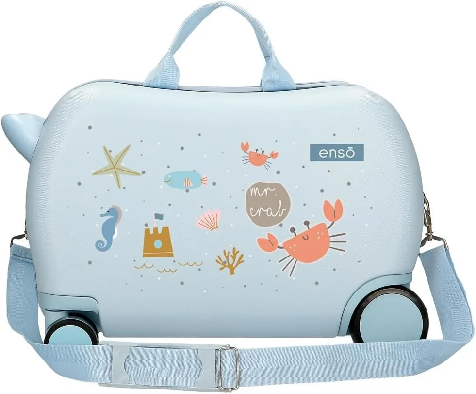 کوله پشتی بچگانه Enso طرح آقای خرچنگ، ABS، چرخ های دوبل چند جهته گردان، قفل ترکیبی جانبی برای سفر ایمن، کاربردهای متعدد، آبی، 45x31x20 سانتی متر، چمدان بچگانه آبی کوله پشتی بچگانه Enso طرح آقای خرچنگ، ABS، چرخ های دوبل چند جهته گردان، قفل ترکیبی جانبی برای سفر ایمن، کاربردهای متعدد، آبی، 45x31x20 سانتی متر، چمدان بچگانه آبی