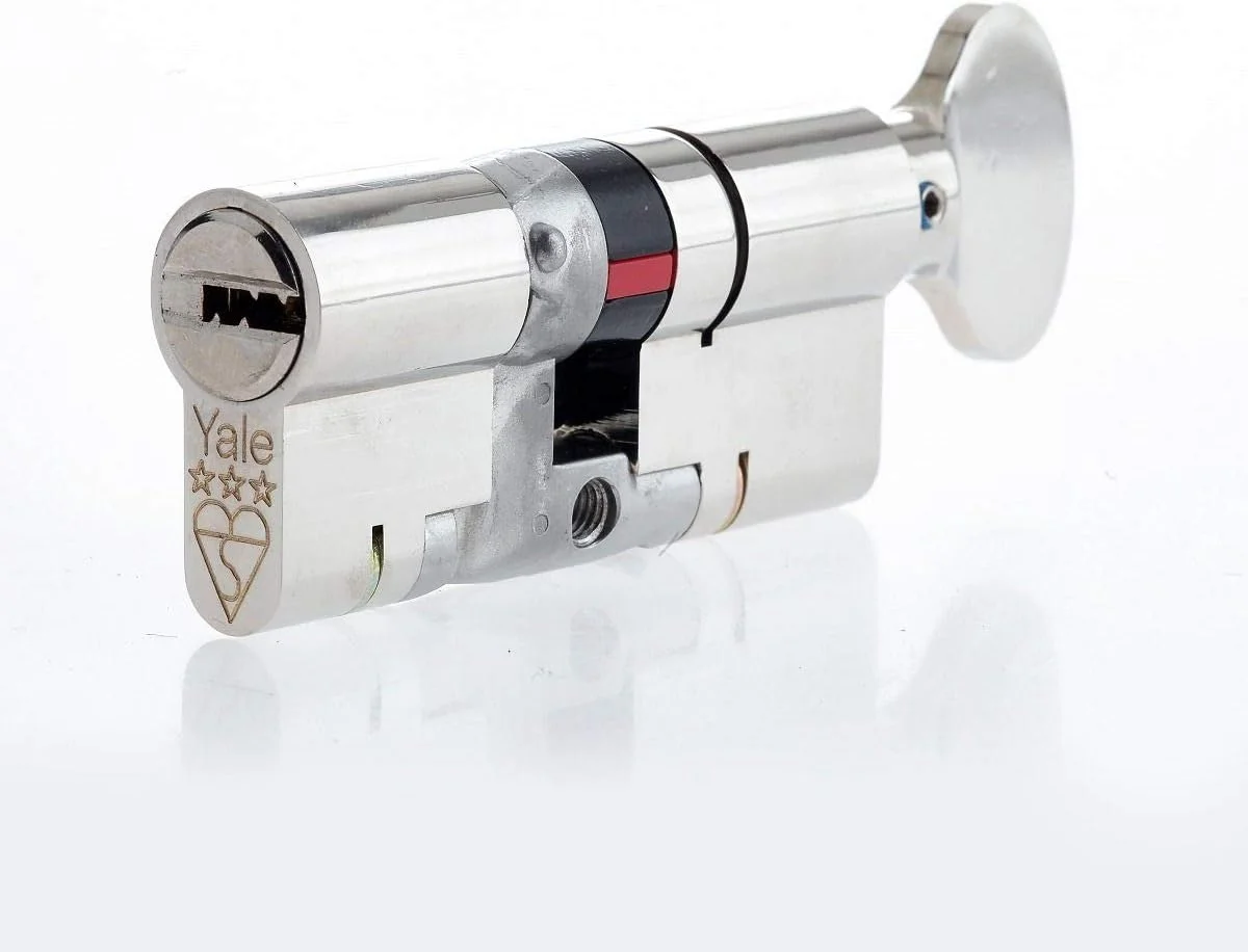 سیلندر قفل ضد سرقت 3 ستاره Yale B-YS3-3535NT، امنیت بالا، 35:35 (70mm)، روکش نیکل